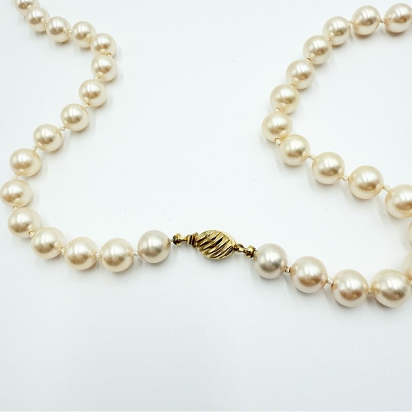 Vintage Marvella Signed Cream Faux Pearls Beaded Necklace - Picture 4 of 8
